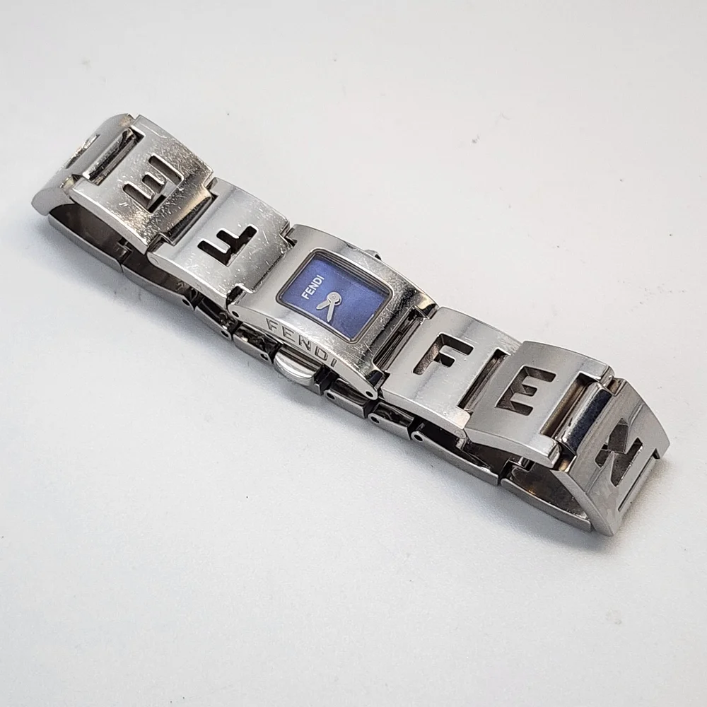 FENDI Woman's 3150L Stainless Watch With Blue Face
